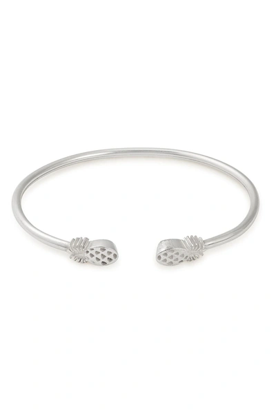 Shop Alex And Ani Sterling Silver Pineapple Cuff Bracelet