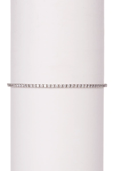 Shop Savvy Cie Sterling Silver Cz Pull Tennis Bracelet In White