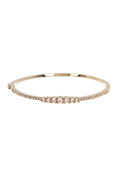 Shop Marchesa Pave Crystal Slim Bangle Bracelet In Gold