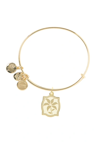 Shop Alex And Ani Color Infusion Lily Expandable Wire Bracelet In Shny Gold