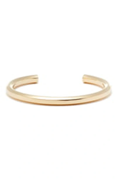 Shop Allsaints Large Hex Open Cuff In Gold