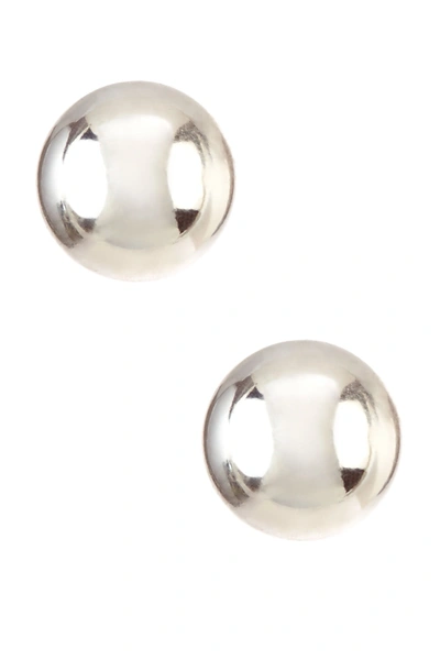 Shop Candela 14k White Gold Ball Stud Earrings