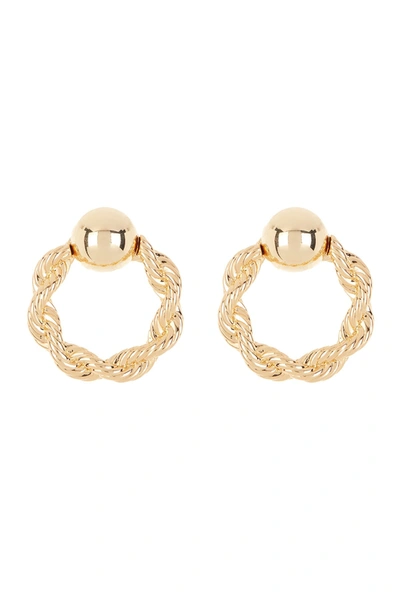 Shop Rebecca Minkoff Twisted Rope Chain Doorknocker Earrings