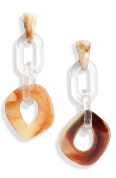 Shop 8 Other Reasons Margo Resin Link Duster Drop Earrings In Brown