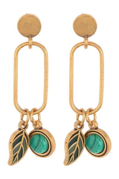 Shop Alex And Ani Grounded Drop Earrings In Gold