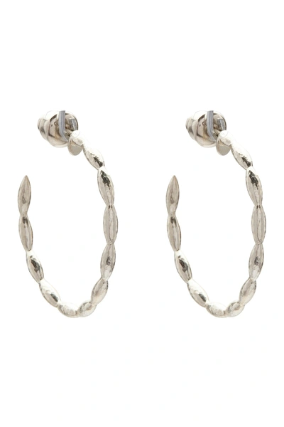 Shop Gurhan Sterling Silver Wheat 30mm Hoop Earrings