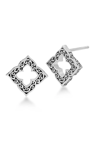 Shop Lois Hill Sterling Silver Scroll Quatrefoil Stud Earrings