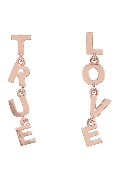 Shop Alex And Ani 'true Love' Dangle Earrings In Rse Gold