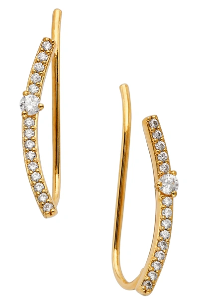 Shop Ajoa Bar Ear Climber Gold-plated