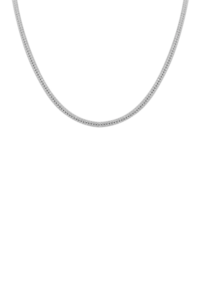 Shop Savvy Cie Sterling Silver Double Row Pave Cz Choker Necklace In White