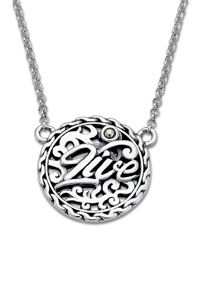 Samuel B Jewelry Samuel B. Sterling Silver & 18k Gold Live Pendant Necklace In Silver-gold