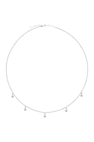 Shop Gab+cos Designs Sterling Silver Cz Dainty Diamonette Star Charms Necklace