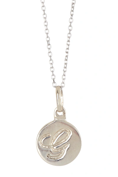 Shop Anzie Sterling Silver G Disk Pendant Necklace