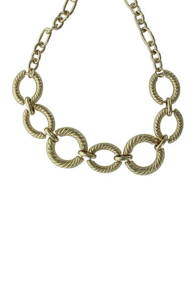 Shop Olivia Welles Florence Wide Chainlink Necklace In Gold