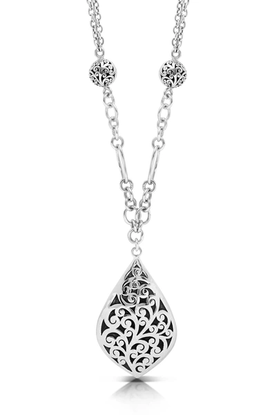 Shop Lois Hill Sterling Silver Drop Marquise Pendant Necklace
