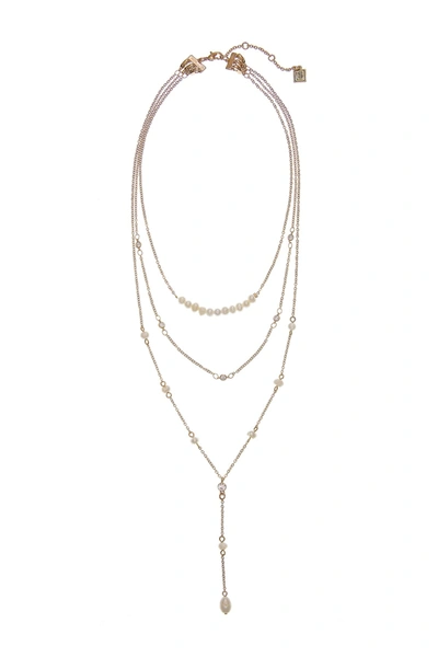 Shop Laundry By Shelli Segal Gold-tone Convertible Necklace With 4-8mm Freshwater Pearls