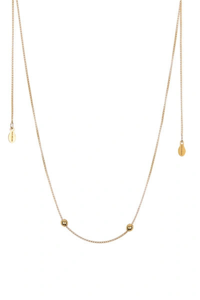 Shop Alex And Ani Expandable Chain Necklace In Gold