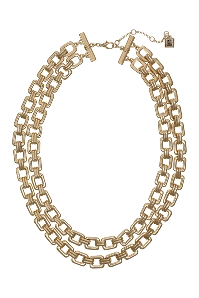 Shop Laundry By Shelli Segal Gold-tone 2 Row Chain Necklace