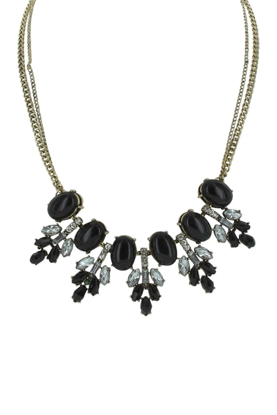 Shop Olivia Welles Nicole Detail Necklace In Gold-black