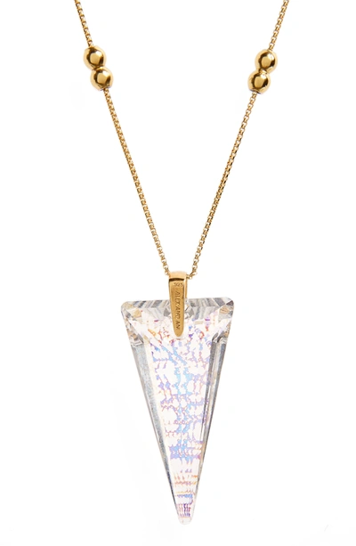 Shop Alex And Ani Swarovski Crystal Infusion Pendant Necklace In Gold