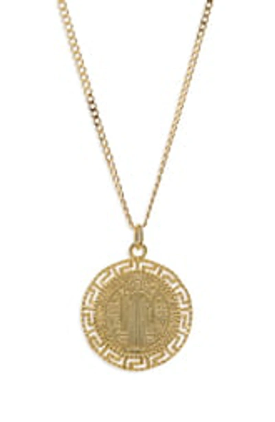 Shop Argento Vivo 18k Gold Plated Sterling Silver Antique Coin Medallion Necklace