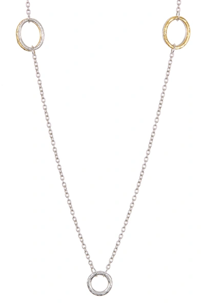 Shop Gurhan Two-tone Large Hoopla Necklace In Silver