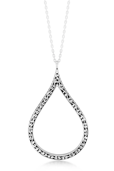 Shop Lois Hill Sterling Silver Scroll Teardrop Pendant Necklace