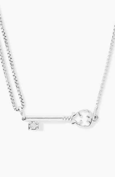 Shop Alex And Ani Symbolic Skeleton Key Necklace In Silver