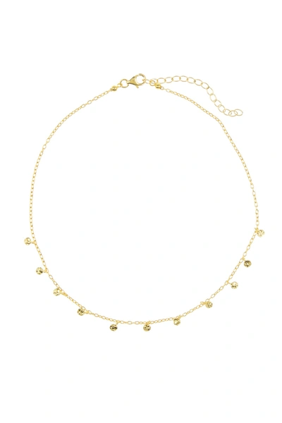 Shop Adornia 14k Gold Plated Sterling Silver Confetti Choker Necklace In Yellow