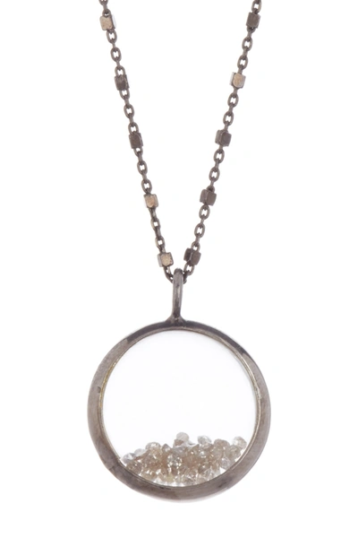 Shop Adornia Fine Georgina Beaded Chain Diamond Shaker Pendant Necklace In Silver