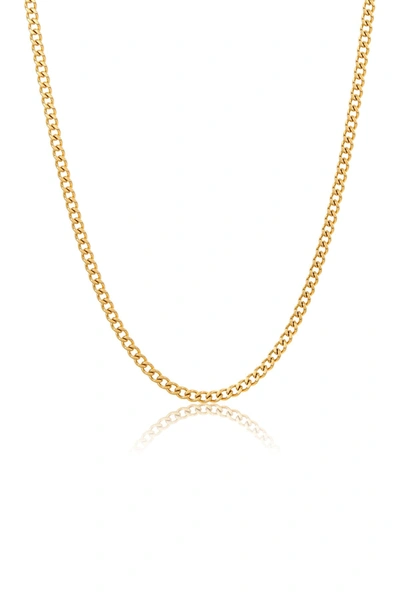 Shop Adornia Water Resistant Cuban Link Chain Necklace In Yellow