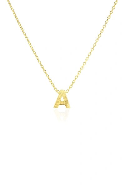 Shop Melinda Maria A-z Block Letter Pendant Necklace In Gold