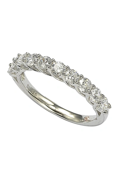 Suzy Levian Sterling Silver Cz Ring In White