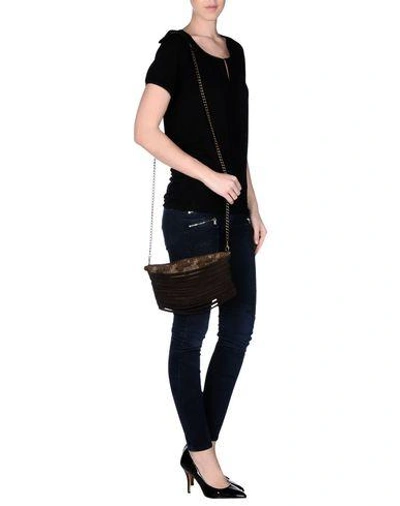 Shop Almala Cross-body Bags In Dark Brown