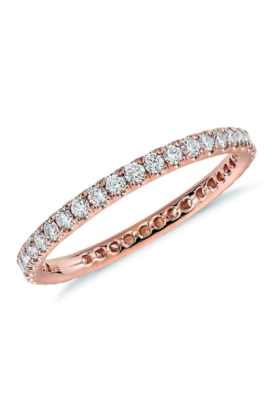 Shop Suzy Levian 14k Rose Gold Diamond Eternity Band Ring