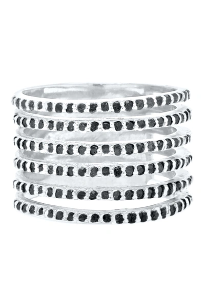 Shop Adornia Fine Sterling Silver Black Spinel Saturnia Ring
