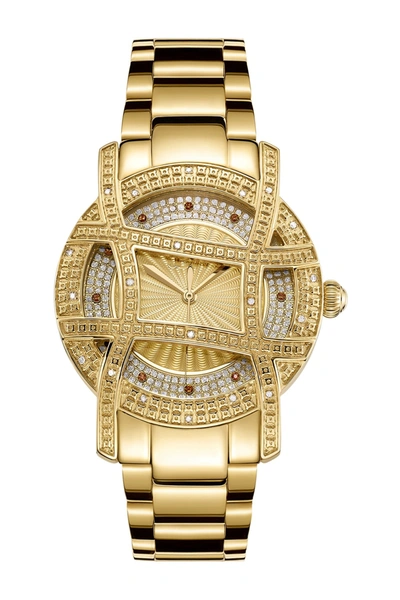 Shop Jbw Olympia 10 Year Anniversary Diamond Bracelet Watch, 37mm In Gold
