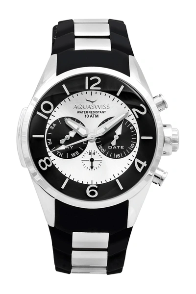 Shop Aquaswiss Unisex Trax 5h Watch In Black-silver