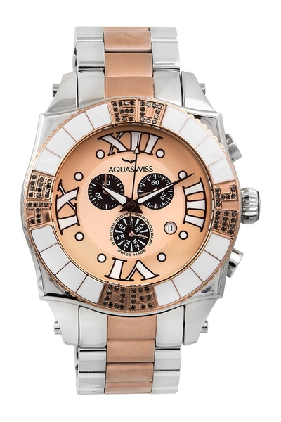 Shop Aquaswiss Men's Swissport Xg B Diamond Sporty Watch In Rosegold