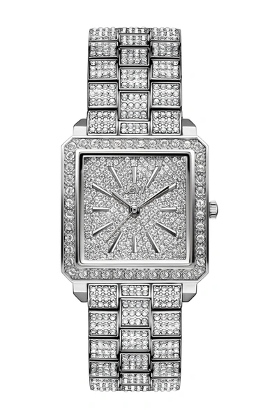 Shop Jbw Women's Cristal Caves Diamond Bracelet Watch In Silver