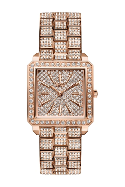 Shop Jbw Women's Cristal Caves Diamond Bracelet Watch In Rose Gold
