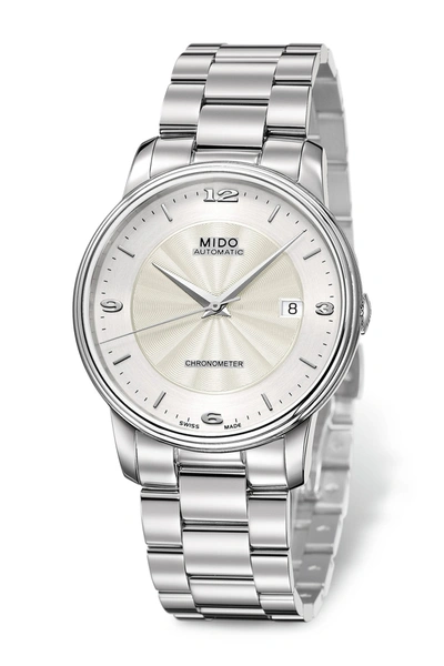 Shop Mido Baroncelli Bracelet Watch, 39mm In Silver