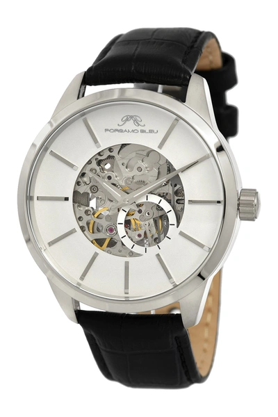 Shop Porsamo Bleu Cassius Skeleton Watch, 45mm In Silver