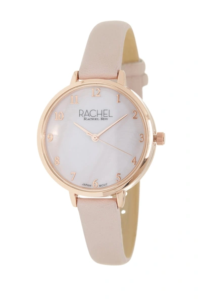 Shop Rachel Rachel Roy Ez Read Mother Of Pearl Watch & Bracelet Set In Rose Gold