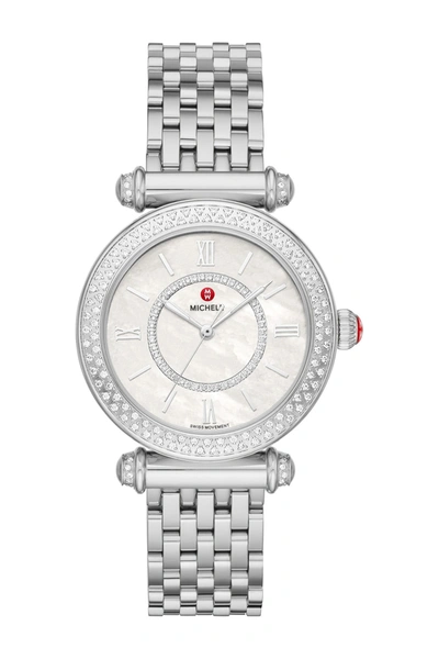 Shop Michele Caber Diamond Bracelet Watch, 35mm