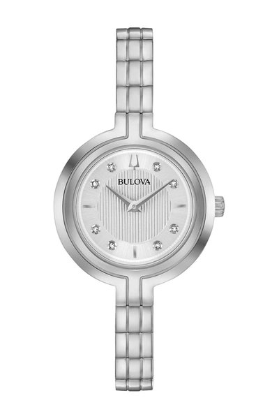 Shop Bulova Classic Rhapsody Bracelet Watch, 30mm In Silver