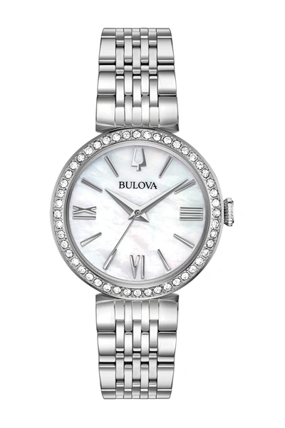 Shop Bulova Watch And Bracelet Boxed Set, 30mm In Silver-tone