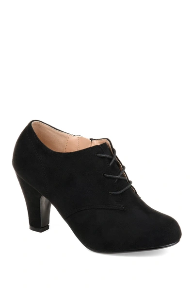 Journee Collection Womens Leona Inside Zip Block Heel Booties In Black