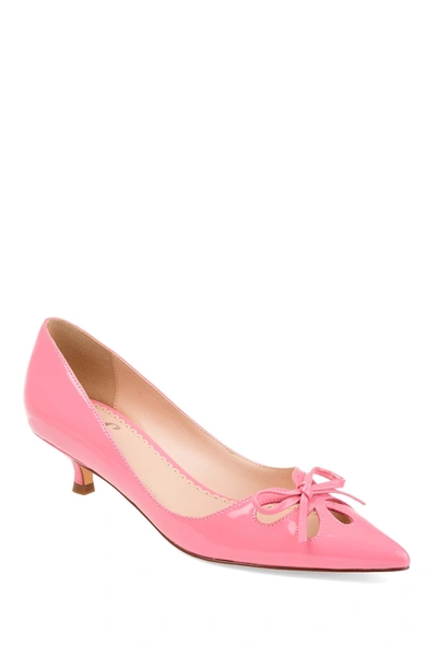 Shop Journee Collection Lutana Kitten Heel Pump In Pink