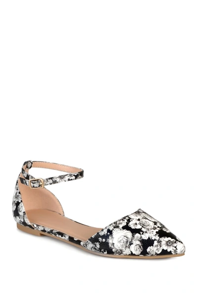 Shop Journee Collection Journee Reba Ankle Strap Flat In Floral
